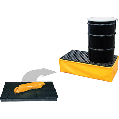 2-Drum Flexible Ultra-Spill Pallet&reg;, 66 US gal. Spill Capacity, 48" x 24" x 14" Nuna Depot Inc.
