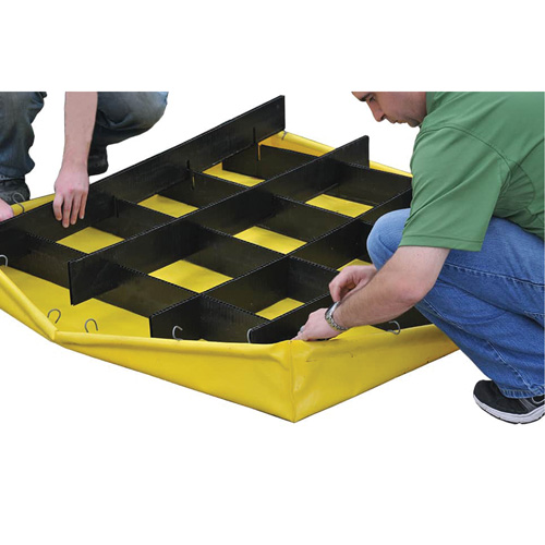 Ultra-Spill Pallet flexible, 4 barils, Capacit&eacute; de d&eacute;versement 66 gal. US, 48" x 48" x 7" Nuna Depot Inc.