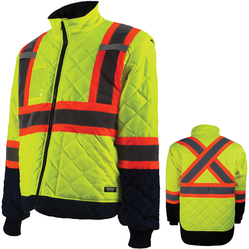 Freezer Jacket, Polyester, High Visibility Orange, Small Nuna Depot Inc.
