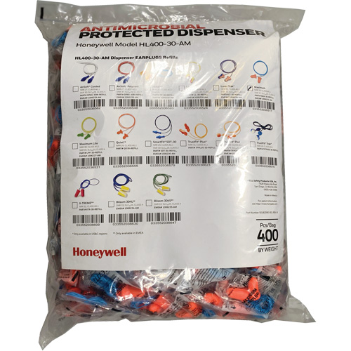 Max-30 Earplugs Refill for HL400 Dispenser, Bulk - Polybag, Corded Nuna Depot Inc.