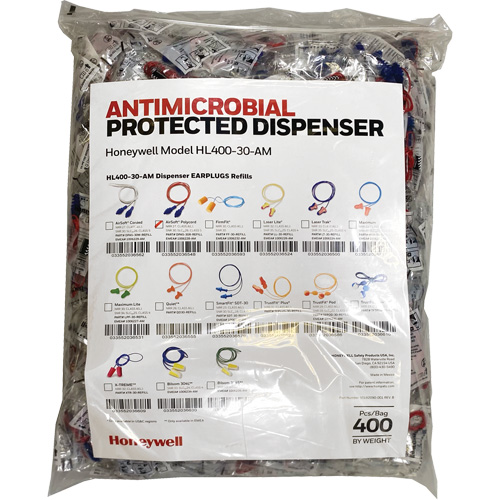 AS-30R Earplugs Refill for HL400 Dispenser, Bulk - Polybag, Corded Nuna Depot Inc.