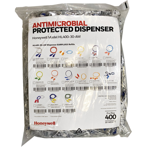 AS-30W Earplugs Refill for HL400 Dispenser, Bulk - Polybag, Corded Nuna Depot Inc.