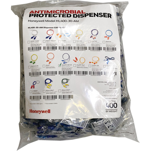 Recharge de bouchons doreille SDT-30 pour le distributeur HL400, Vrac - Sac en poly, Avec cordon Nuna Depot Inc.
