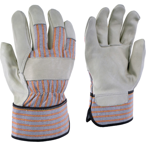 Gants de travail ray&eacute;s 24-61, T-petit, Paume en Cuir fleur de vache Nuna Depot Inc.