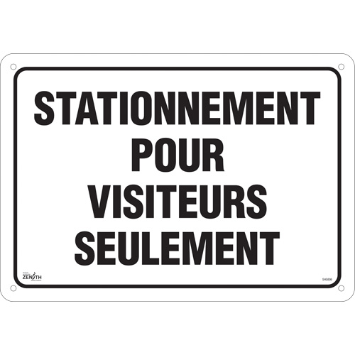 Enseigne  Stationnement pour visiteurs , 14" x 20", Aluminium, Français Nuna Depot Inc.