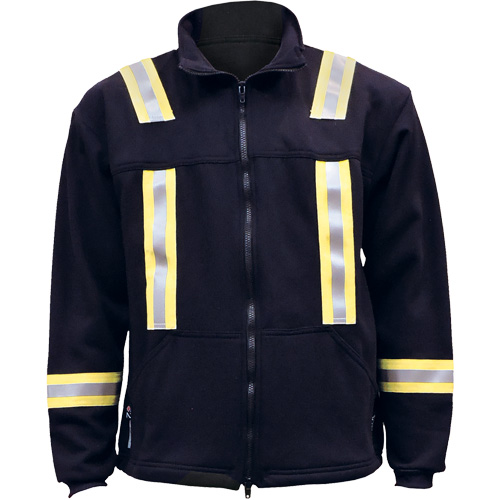 Veste FR ray&eacute;e en molleton &agrave; fermeture &agrave; glissi&egrave;re compl&egrave;te, 4T-Grand, Bleu marin Nuna Depot Inc.
