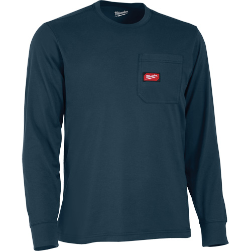 Gridiron Long-Sleeved Pocket-T-Shirt, Men's, Small, Blue Nuna Depot Inc.