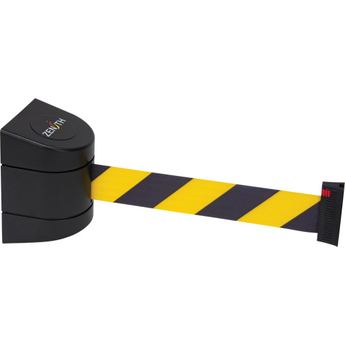Magnetic Wall Mount Barrier with Magnetic Tape, Plastic, Magnetic Mount, 15', Black and Yellow Tape Nuna Depot Inc.