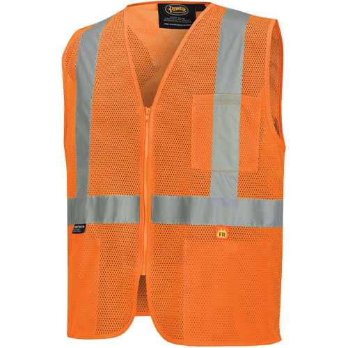 6943 Gilet de s&eacute;curit&eacute; &agrave; mailles ignifuge, Orange haute visibilit&eacute;, Petit, Polyester Nuna Depot Inc.