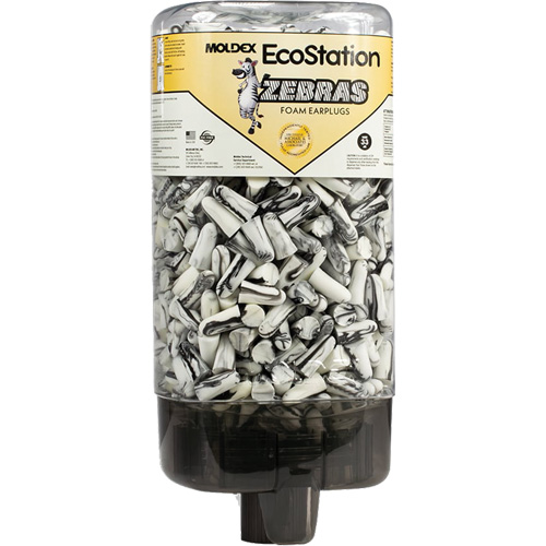 Distributeur de bouchons d'oreilles EcoStation avec des bouchons d'oreilles Zebras Nuna Depot Inc.