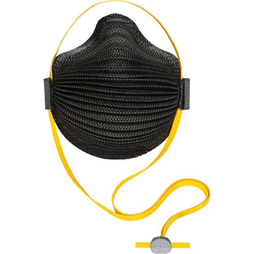 Masques jetables AirWave s&eacute;rie M noirs avec SmartStrap et embout int&eacute;grale en mousse, N95, Certifi&eacute; NIOSH, Moyen/grand Nuna Depot Inc.