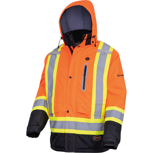 5407 Waterproof Insulated Heated Safety Jacket, Men's, Small, High-Visibility Orange Nuna Depot Inc.