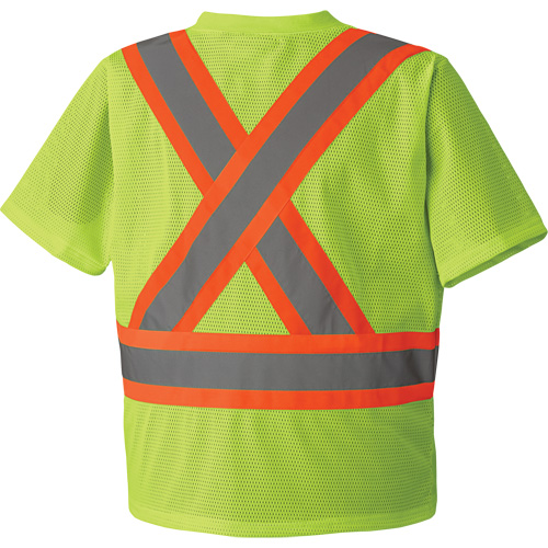 5993P Mesh Safety T-Shirt, Polyester, Small, High Visibility Lime-Yellow Nuna Depot Inc.