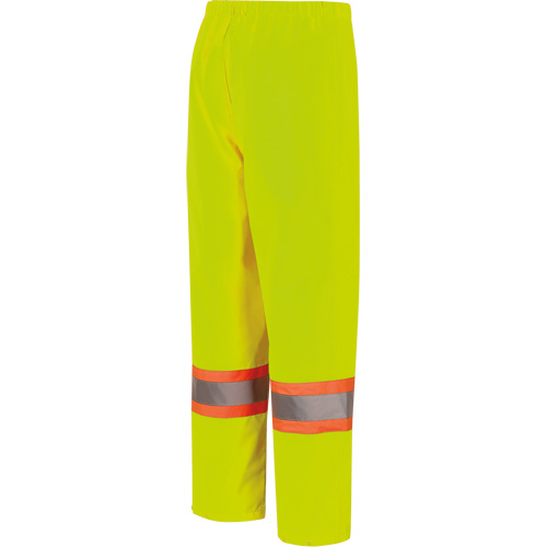 5629W Pantalon &agrave; bavette imperm&eacute;able pour femmes, Polyester/Polyur&eacute;thane, T-petit, Jaune lime haute visibilit&eacute; Nuna Depot Inc.