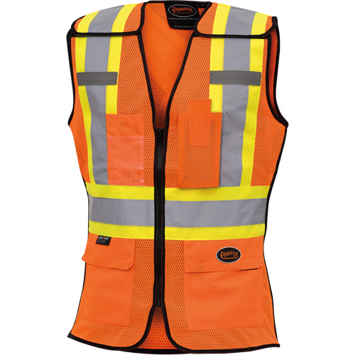 486 Veste de s&eacute;curit&eacute; d&eacute;tachable haute visibilit&eacute;, Orange haute visibilit&eacute;, T-petit, Polyester Nuna Depot Inc.