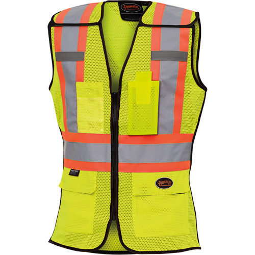 489 Women's High-Visibility Safety Tear-Away Vest, High Visibility Lime-Yellow, X-Small, Polyester Nuna Depot Inc.