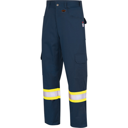 7764 FR-Tech&reg; High Visibility 88/12 FR/Arc Rated Safety Cargo Pants, 32, x 34, Navy Blue Nuna Depot Inc.