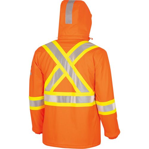 5884 Flash-Gard&reg; FR/Arc-Rated Waterproof Jacket with Hood, Small, High Visibility Orange, 51 cal/cm² Nuna Depot Inc.