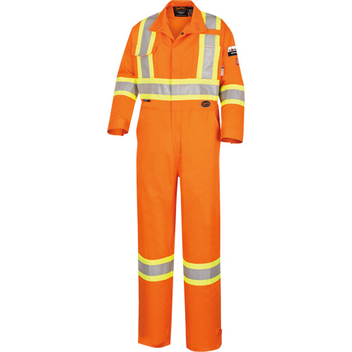 5551T Combinaison ignifuge et r&eacute;sistant aux arcs &eacute;lectriques Flame-Gard, Taille 42 (grande taille), Orange haute visibilit&eacute;, 9,1 cal/cm² Nuna Depot Inc.