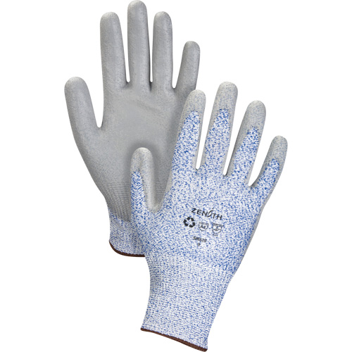 Eco-Friendly Stretch Cut-Resistant Gloves, Size 8, 13 Gauge, Polyurethane Coated, HPPE/RPET Shell, ASTM ANSI Level A2 Nuna Depot Inc.