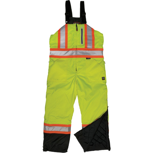Salopette de s&eacute;curit&eacute; isolante en tissu ind&eacute;chirable, Polyester, T-petit, Jaune lime haute visibilit&eacute; Nuna Depot Inc.