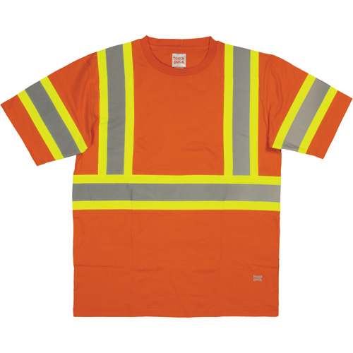 Chemise de s&eacute;curit&eacute; &agrave; manches courtes, Coton, T-petit, Orange haute visibilit&eacute; Nuna Depot Inc.