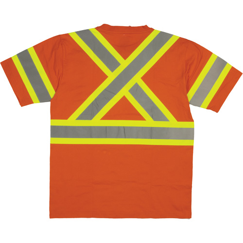 Chemise de s&eacute;curit&eacute; &agrave; manches courtes, Coton, T-petit, Orange haute visibilit&eacute; Nuna Depot Inc.
