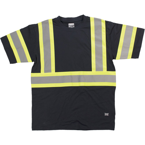 Short Sleeve Safety T-Shirt, Cotton, X-Small, Black Nuna Depot Inc.