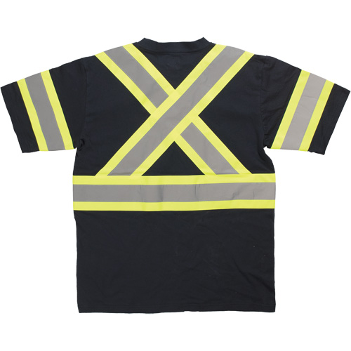 Short Sleeve Safety T-Shirt, Cotton, X-Small, Black Nuna Depot Inc.