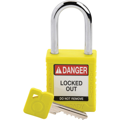 Velocity Lockout Padlock, Yellow, Keyed Different, Nylon, 1-1/2" Width Nuna Depot Inc.