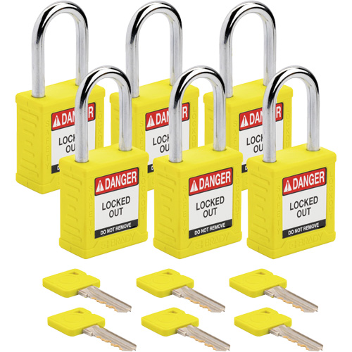 Cadenas de verrouillage Velocity, Jaune, Cl&eacute;s identiques, Nylon, Largeur de 1-1/2" Nuna Depot Inc.