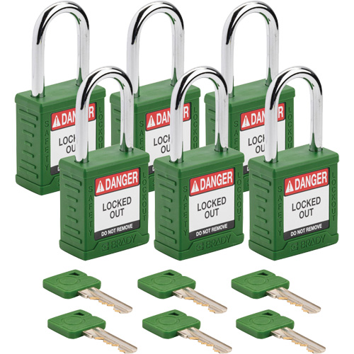 Cadenas de verrouillage Velocity, Vert, Cl&eacute;s diff&eacute;rentes, Nylon, Largeur de 1-1/2" Nuna Depot Inc.