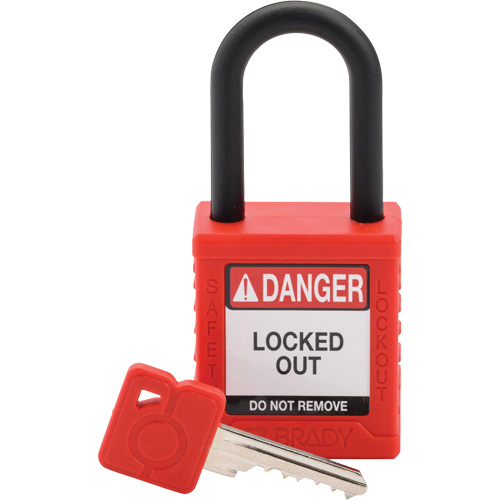 Velocity Safety Lockout Padlock, Red, Keyed Different, Nylon, 1-1/2" Width Nuna Depot Inc.
