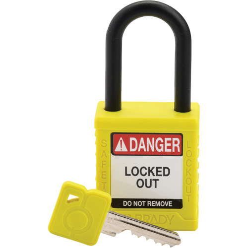 Velocity Safety Lockout Padlock, Yellow, Keyed Different, Nylon, 1-1/2" Width Nuna Depot Inc.