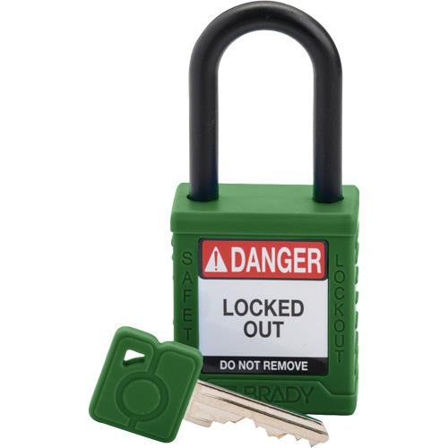 Cadenas de verrouillage de s&eacute;curit&eacute; Velocity, Vert, Cl&eacute;s diff&eacute;rentes, Nylon, Largeur de 1-1/2" Nuna Depot Inc.