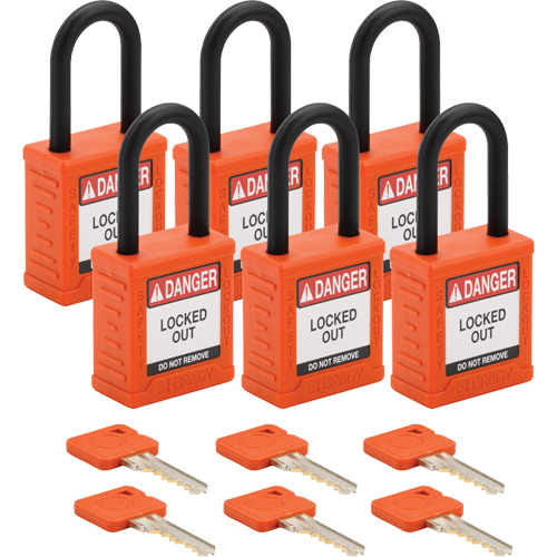 Cadenas de verrouillage Velocity, Orange, Cl&eacute;s diff&eacute;rentes, Nylon, Largeur de 1-1/2" Nuna Depot Inc.