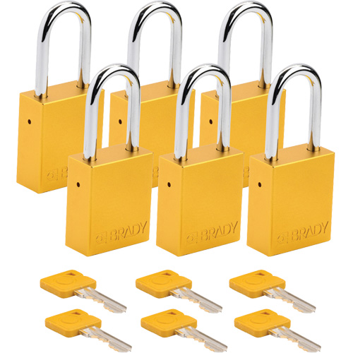 Lockout Padlock, Safety Padlock, Keyed Alike, Aluminum, 1-1/2" Width Nuna Depot Inc.
