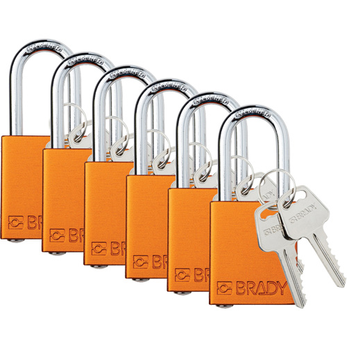 Lockout Padlock, Safety Padlock, Keyed Different, Aluminum, 1-1/2" Width Nuna Depot Inc.