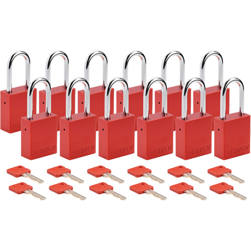 Lockout Padlock, Safety Padlock, Keyed Alike, Aluminum, 1-1/2" Width Nuna Depot Inc.