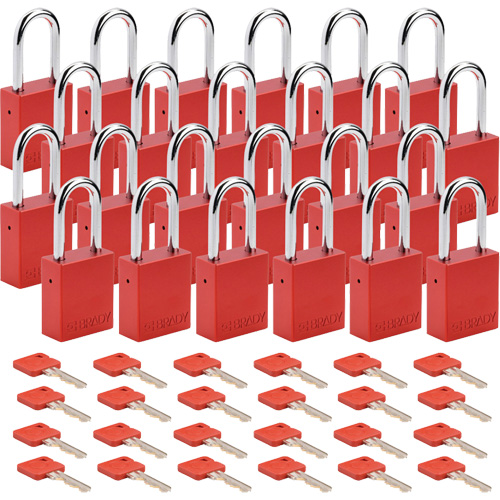 Lockout Padlock, Safety Padlock, Keyed Alike, Aluminum, 1-1/2" Width Nuna Depot Inc.