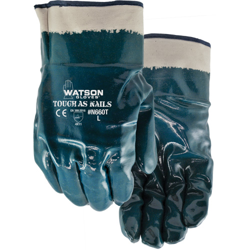 Gants r&eacute;sistants aux produits chimiques Tough-As-Nails, Taille T-Grand, Coton/Nitrile Nuna Depot Inc.
