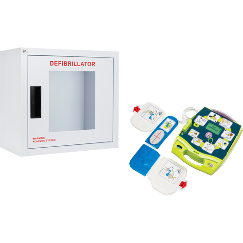 AED Plus&reg; Defibrillator & Wall Cabinet Kit, Semi-Automatic, English, Class 4 Nuna Depot Inc.