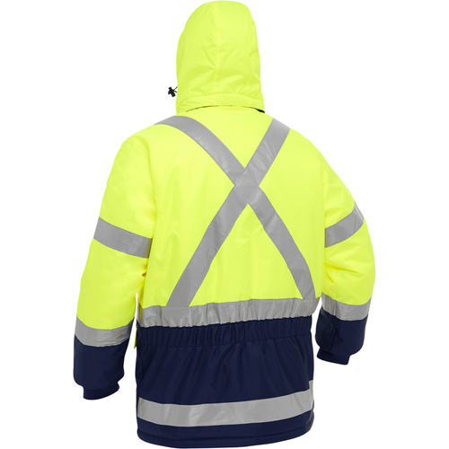 Bisley&reg; X-Back Extreme Cold Jacket with Navy Bottom, Polyester, High Visibility Lime-Yellow, Large Nuna Depot Inc.