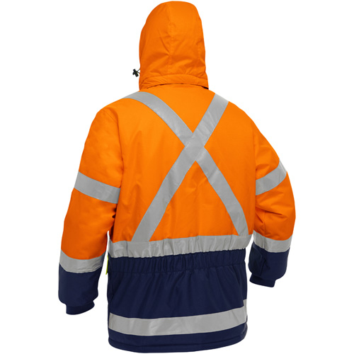 Bisley&reg; X-Back Extreme Cold Jacket with Navy Bottom, Polyester, High Visibility Orange, 2X-Large Nuna Depot Inc.