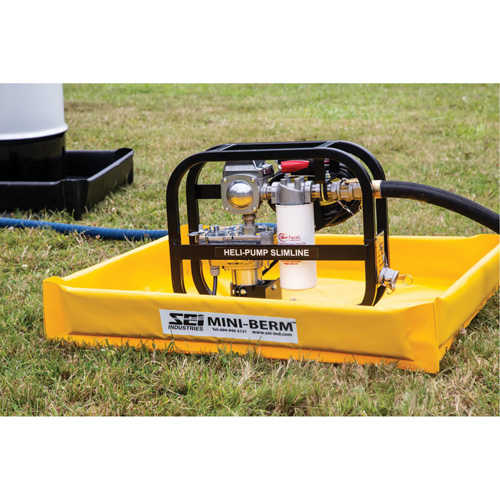 Yellow PVC Mini-Berm, 40 US gal. Capacity, 4' W x 4' L x 4" H Nuna Depot Inc.