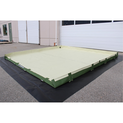 Easy-Riser Insta-Berm, 2244 US gal. Capacity, 12' W x 50' L x 6" H, Hinge Bracket Nuna Depot Inc.