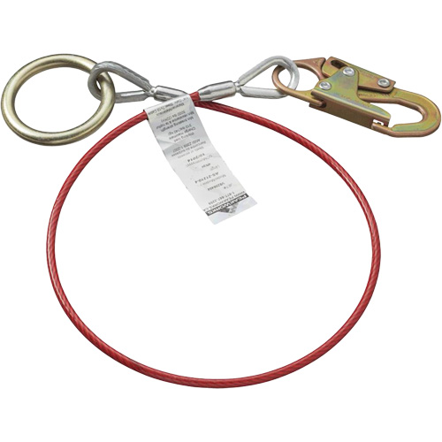 AS-21210-6 6' Cable Anchor with Snap Hook & O-Ring, Sling, Temporary Use Nuna Depot Inc.