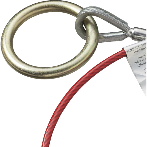 AS-21210-6 6' Cable Anchor with Snap Hook & O-Ring, Sling, Temporary Use Nuna Depot Inc.