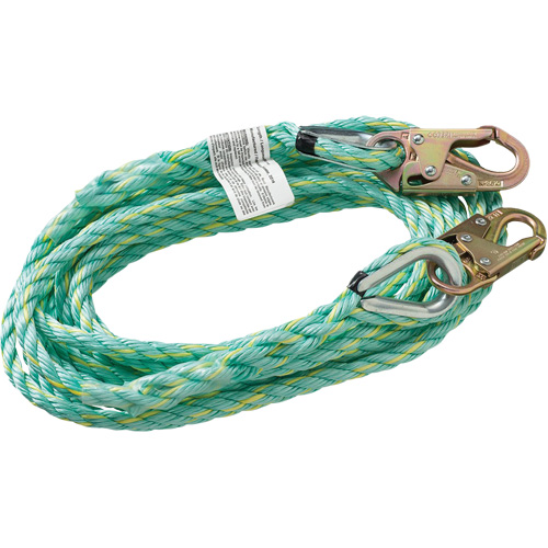 VL-1122-100 Cordage de s&eacute;curit&eacute; vertical avec crochet mousqueton d'ancrage, Copolym&egrave;re Nuna Depot Inc.