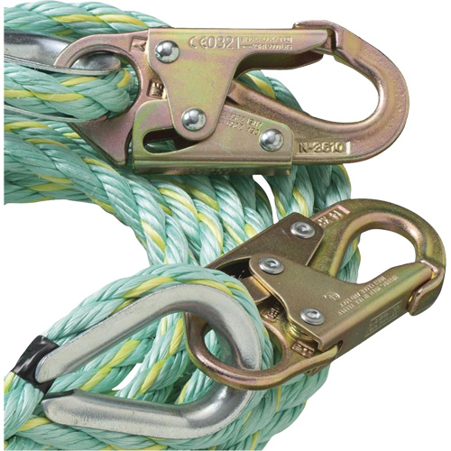 VL-1122-100 Cordage de s&eacute;curit&eacute; vertical avec crochet mousqueton d'ancrage, Copolym&egrave;re Nuna Depot Inc.